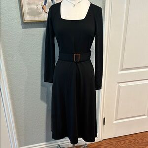 🎉HOST PICK🎉 Girl with Curves Sz XXS Black Bodycon Square Neck MIDI Dress NEW!